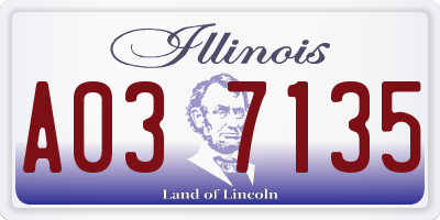 IL license plate A037135