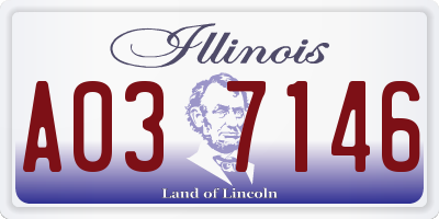 IL license plate A037146