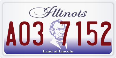 IL license plate A037152
