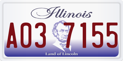 IL license plate A037155