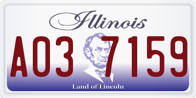 IL license plate A037159