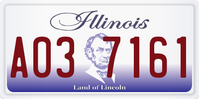 IL license plate A037161