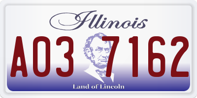 IL license plate A037162