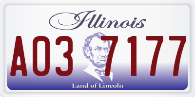 IL license plate A037177