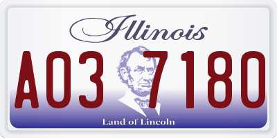 IL license plate A037180