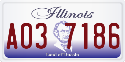IL license plate A037186