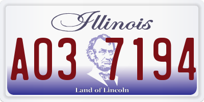 IL license plate A037194