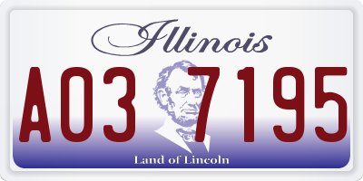 IL license plate A037195