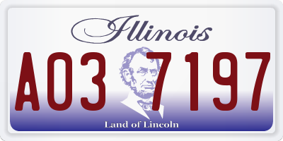 IL license plate A037197