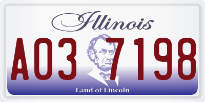 IL license plate A037198