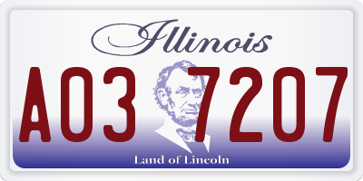 IL license plate A037207