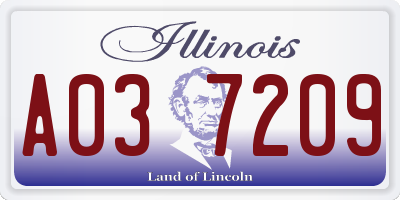 IL license plate A037209