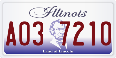 IL license plate A037210