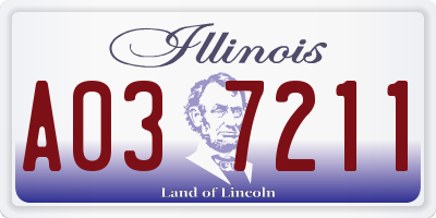 IL license plate A037211