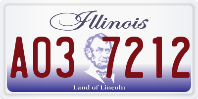 IL license plate A037212