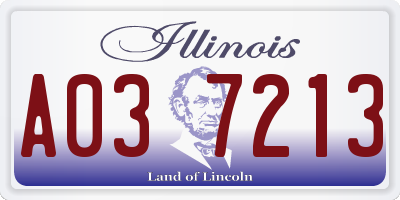 IL license plate A037213