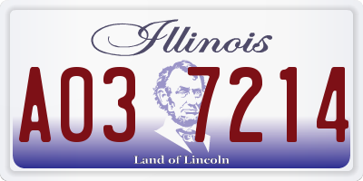IL license plate A037214