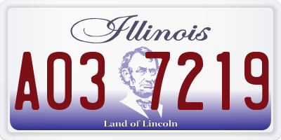 IL license plate A037219