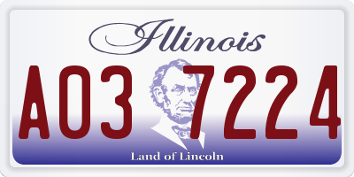 IL license plate A037224