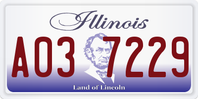 IL license plate A037229
