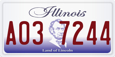 IL license plate A037244