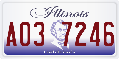 IL license plate A037246