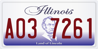 IL license plate A037261