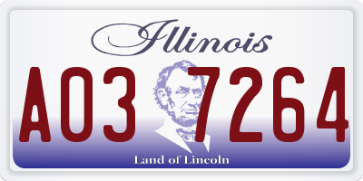 IL license plate A037264