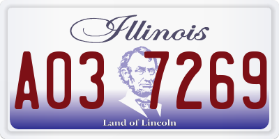 IL license plate A037269