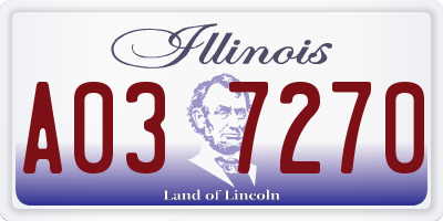 IL license plate A037270