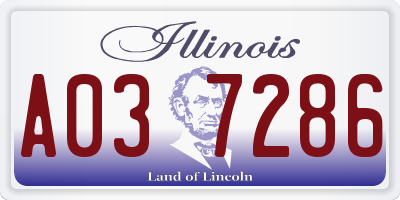 IL license plate A037286
