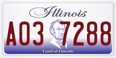 IL license plate A037288