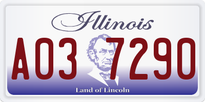 IL license plate A037290