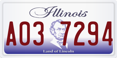 IL license plate A037294