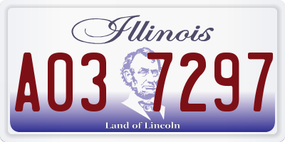 IL license plate A037297