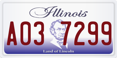 IL license plate A037299