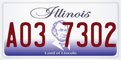 IL license plate A037302