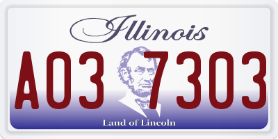IL license plate A037303