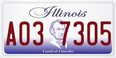 IL license plate A037305