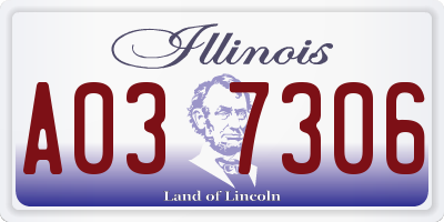 IL license plate A037306