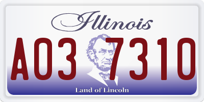 IL license plate A037310