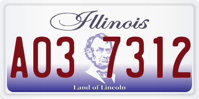 IL license plate A037312