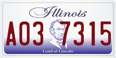 IL license plate A037315