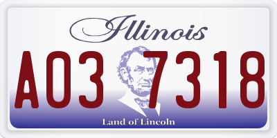 IL license plate A037318
