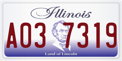 IL license plate A037319