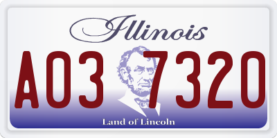 IL license plate A037320