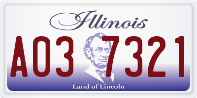IL license plate A037321