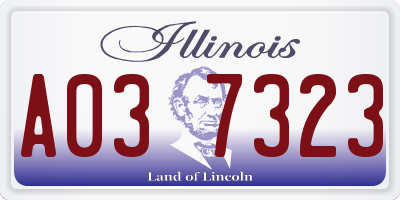 IL license plate A037323