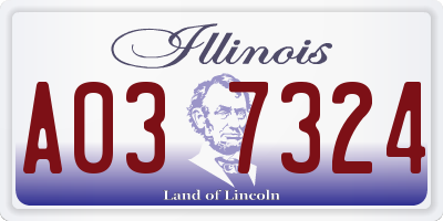 IL license plate A037324
