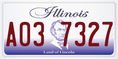 IL license plate A037327